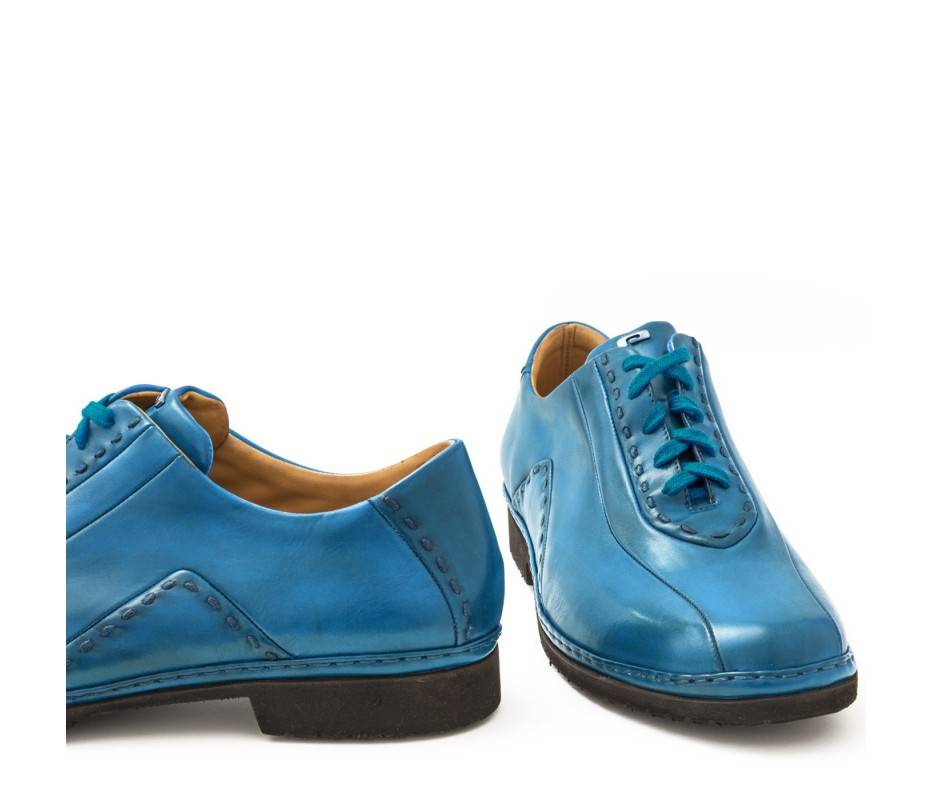 Pakerson DERBY BOLGHERI PELLE AZZURRO CIELO Saldi Di Fabbrica