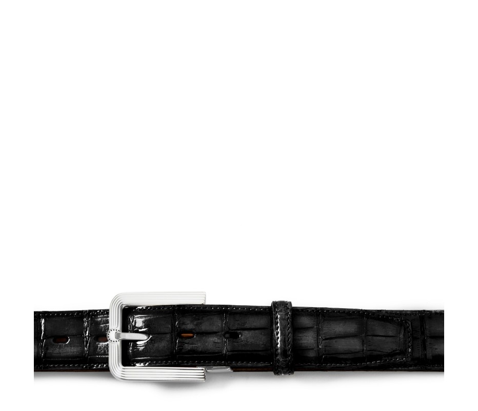 Pakerson FIBBIA FIESOLE ALLIGATORE NERO Vendite Flash