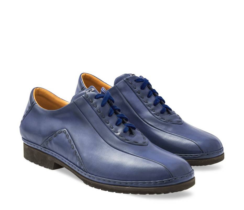 Pakerson DERBY BOLGHERI PELLE BLU NAVY Negozio
