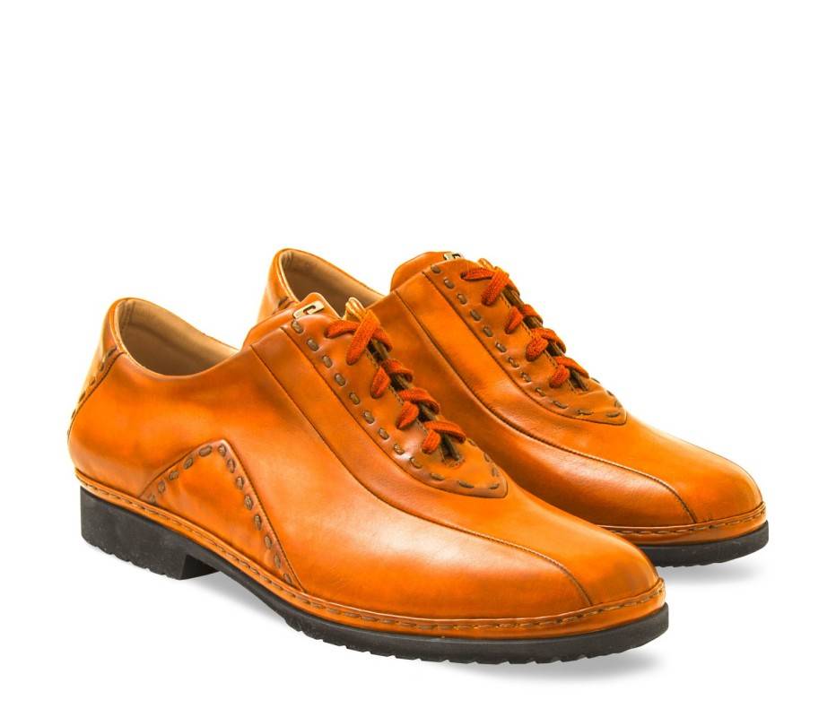 Pakerson DERBY BOLGHERI PELLE ARANCIO Negozi Online