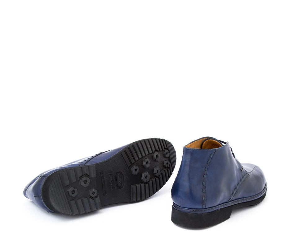 Pakerson POLACCHINO GREVE PELLE BLU NAVY Sottocosto