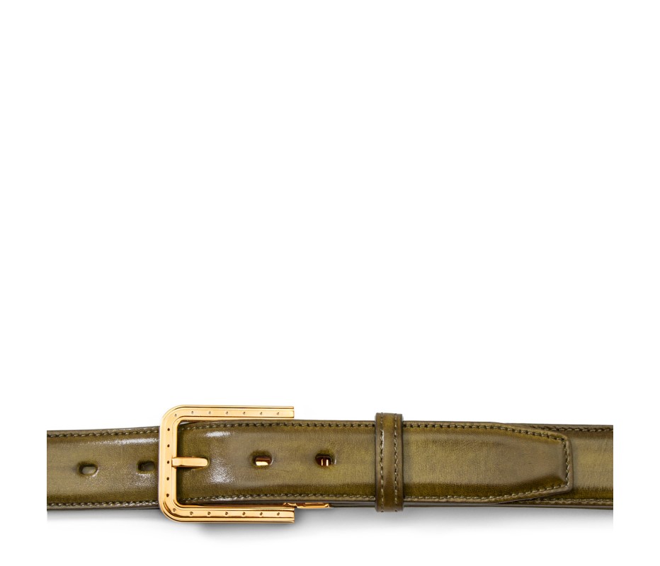 Pakerson FIBBIA RIPA PELLE VERDE OLIVA Online