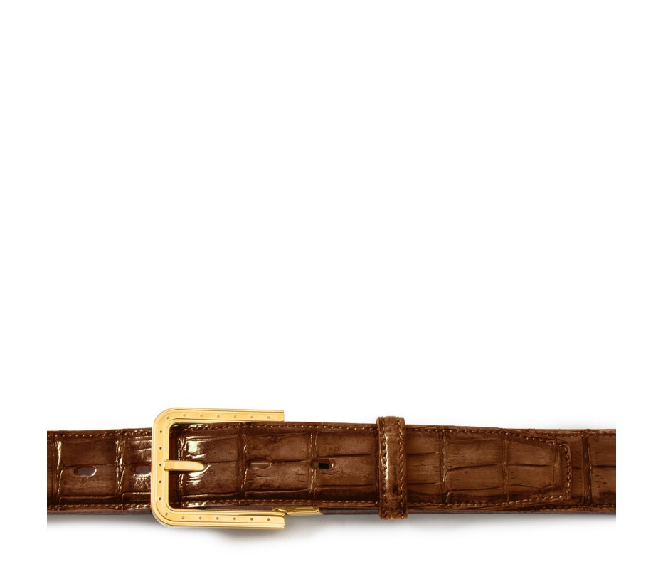 Pakerson FIBBIA RIPA ALLIGATORE MARRONE TIMBER Nuova