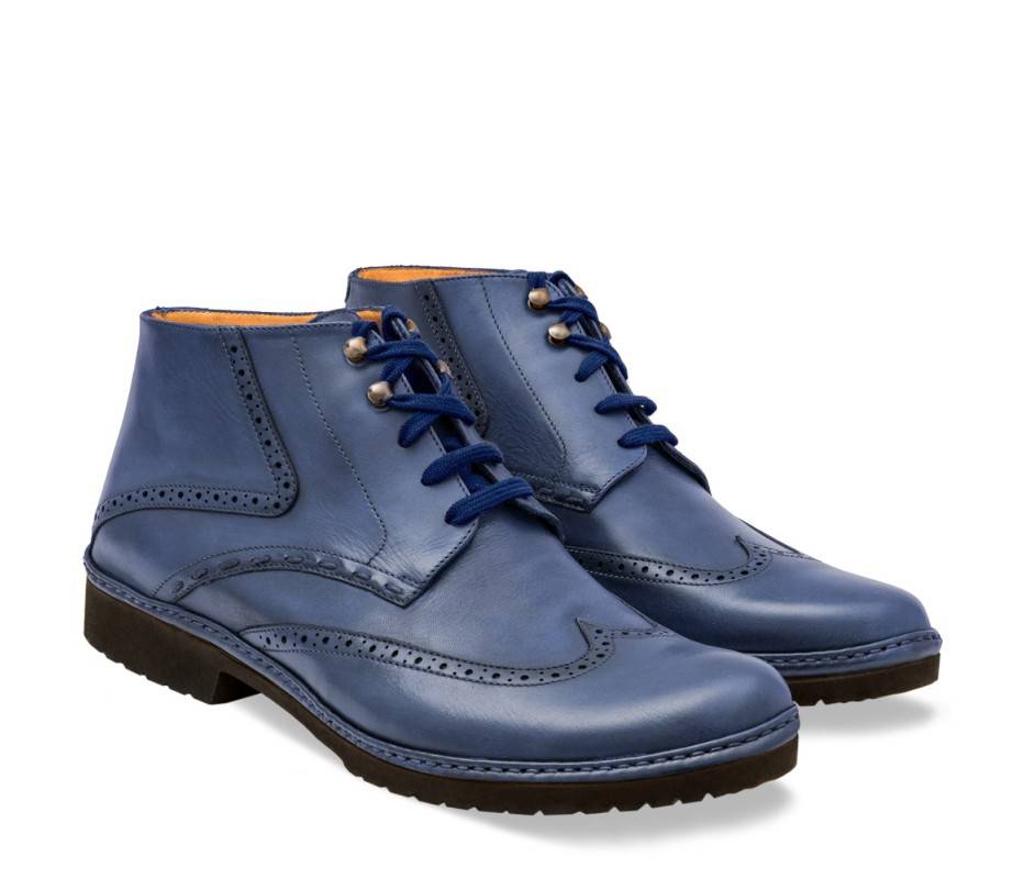 Pakerson POLACCHINO CERTALDO PELLE BLU NAVY Latest stili
