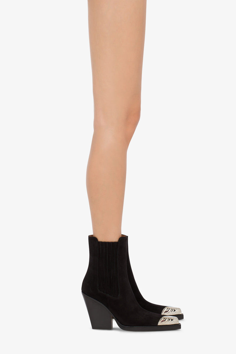 Paris Texas DALLAS EMBELLISHED TOE ANKLE BOOT Nuova