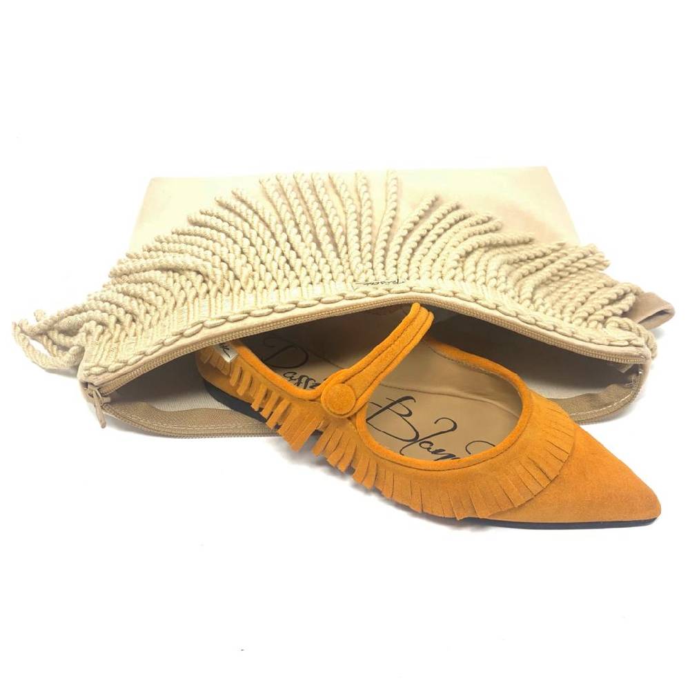 Passion Blanche Sophia Scamosciata Arancio Frangia Negozi Online