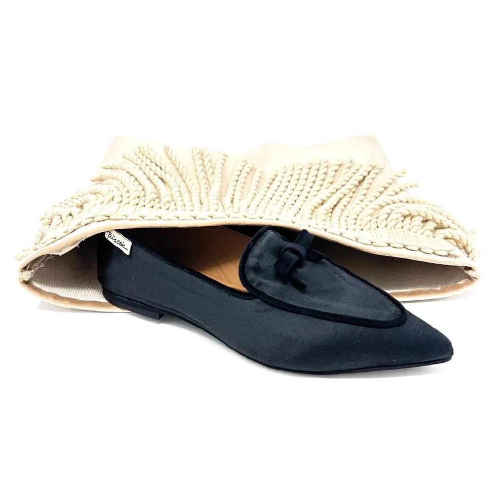 Passion Blanche Grace Raso Nero Profilo Velluto Nero Outlet