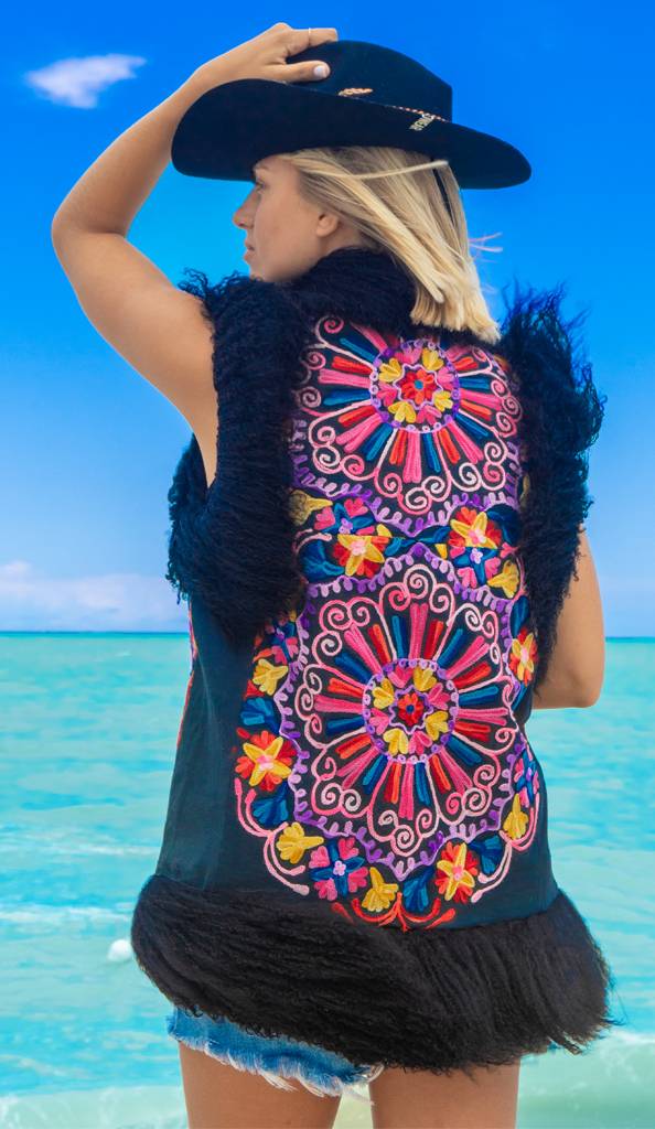 Passion Blanche GILET INDIA H 70 MONGOLIA NERA In Linea