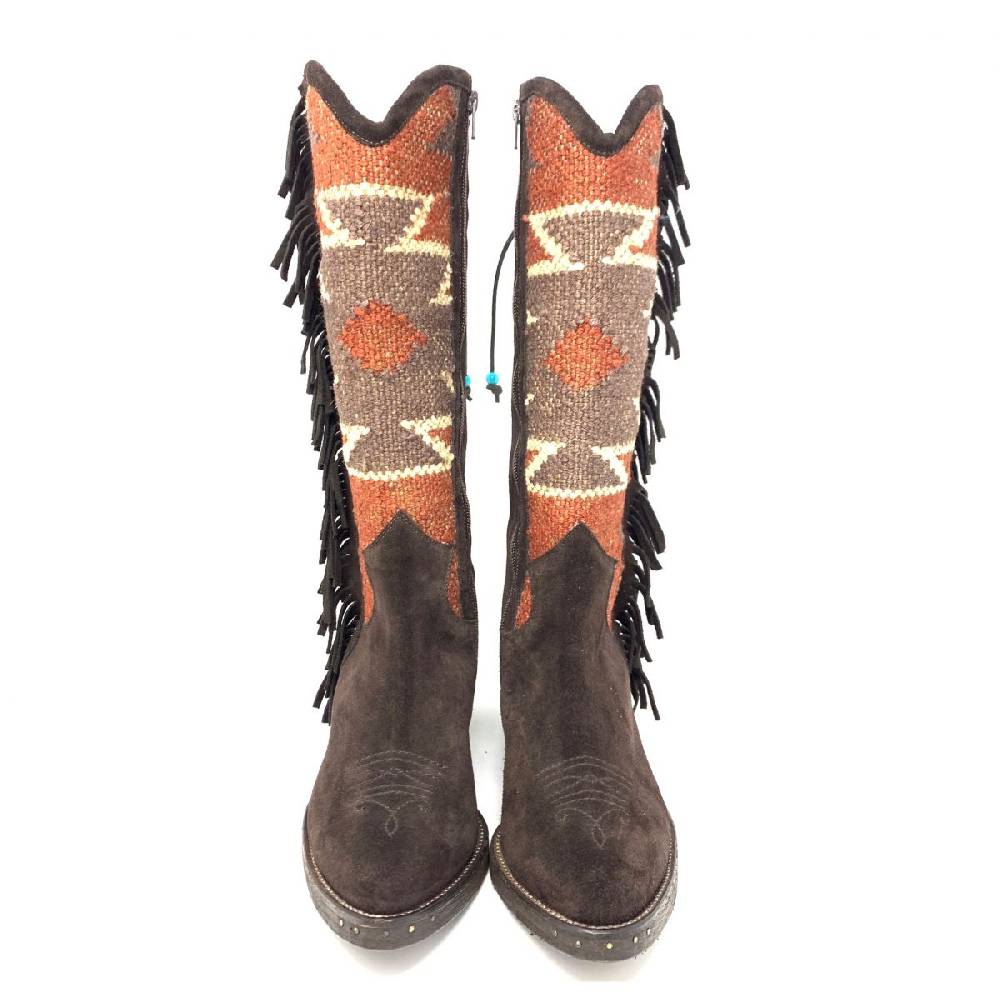 Passion Blanche Texano crosta t.moro e kilim Suola cuoio Sottocosto