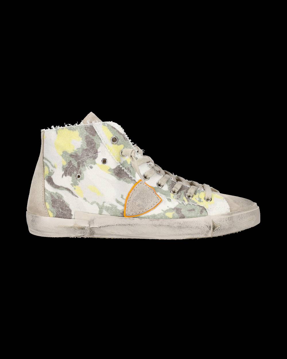 Philippe Model Sneaker alta Prsx uomo - verde e giallo In Linea