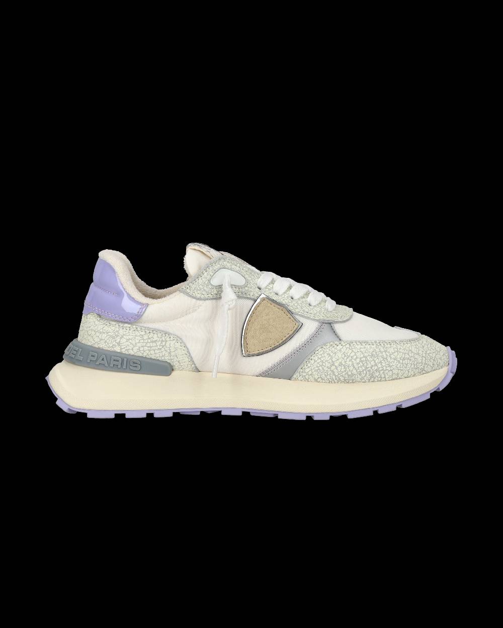 Philippe Model Sneaker sportive Antibes da donna in nylon e pelle - Bianco e viola Nuovo