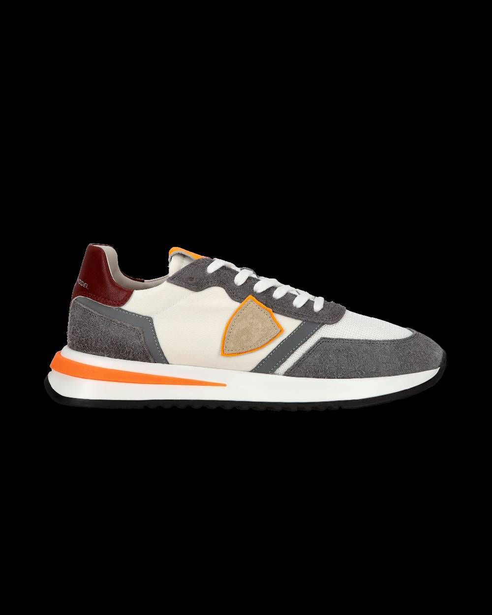 Philippe Model Sneaker casual Tropez 2.1 da uomo in nylon e pelle - Arancione e bianco Acquista Ora