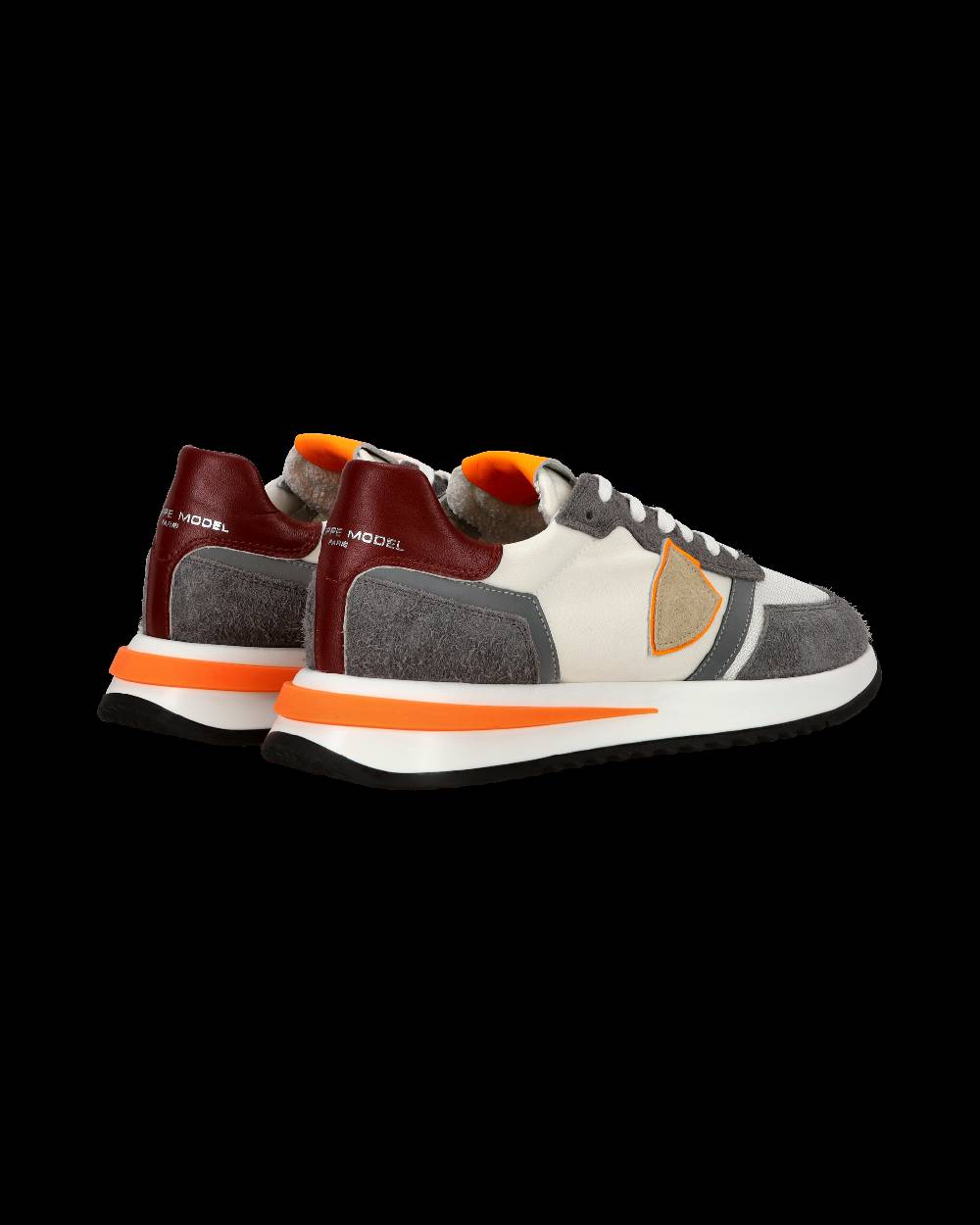 Philippe Model Sneaker casual Tropez 2.1 da uomo in nylon e pelle - Arancione e bianco Acquista Ora