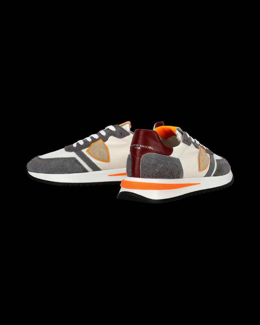Philippe Model Sneaker casual Tropez 2.1 da uomo in nylon e pelle - Arancione e bianco Acquista Ora