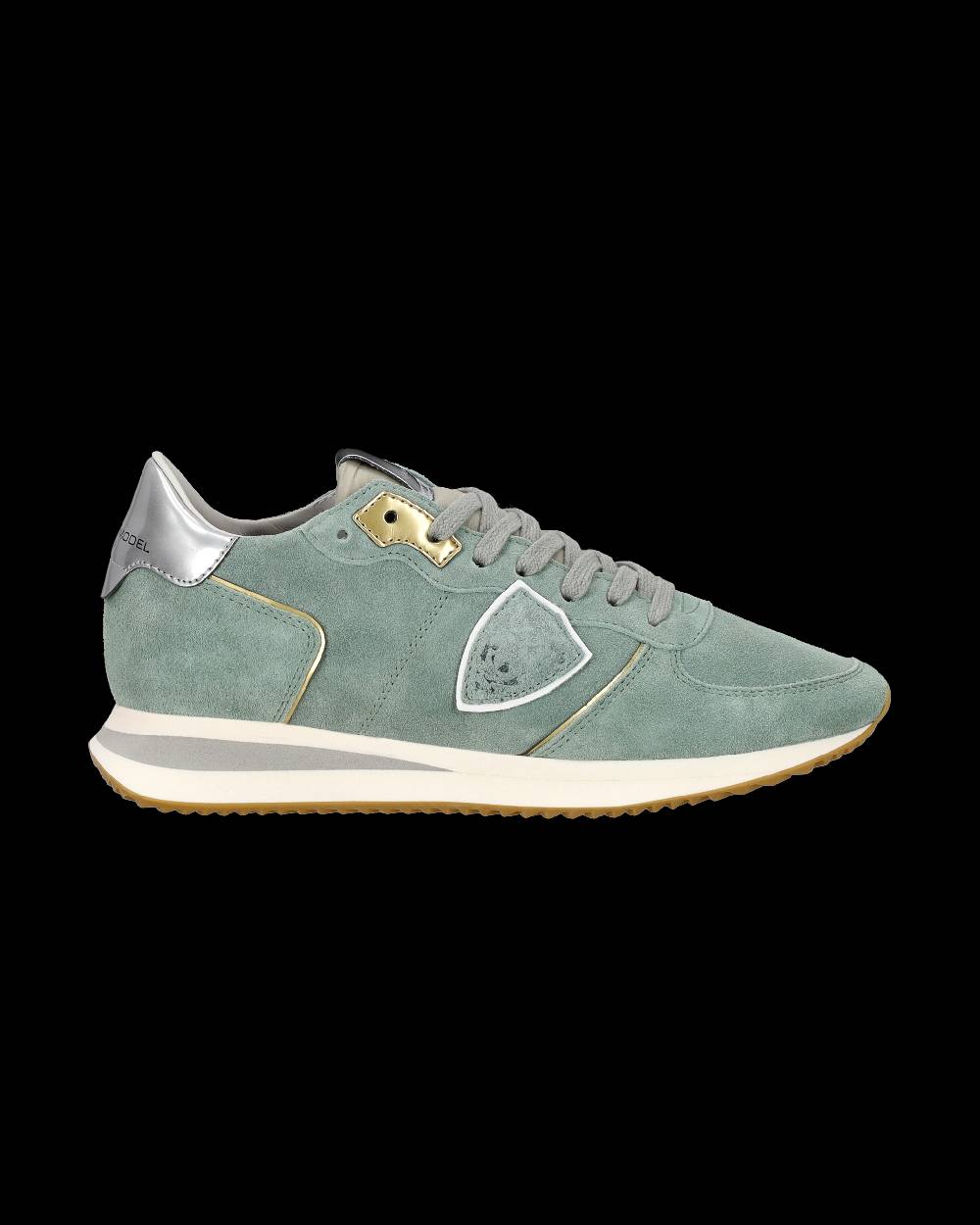 Philippe Model Sneaker casual Trpx da donna in pelle scamosciata - Turchese Consegna Veloce