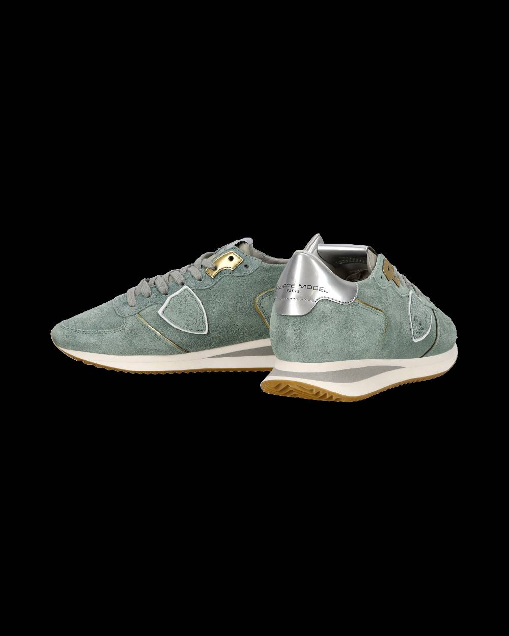 Philippe Model Sneaker casual Trpx da donna in pelle scamosciata - Turchese Consegna Veloce