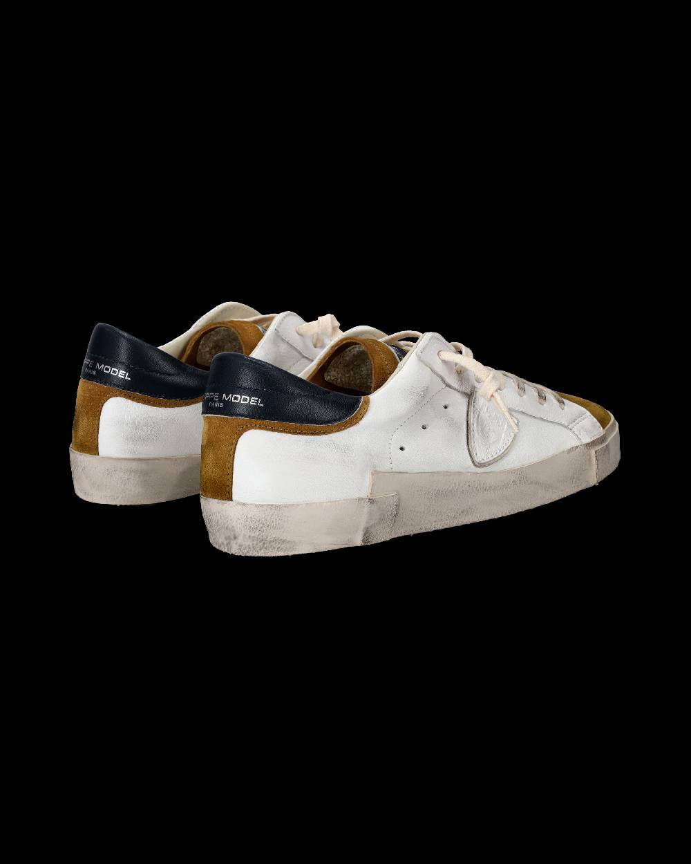 Philippe Model Sneaker basse Paris uomo - bianco e senape Affare Del Giorno