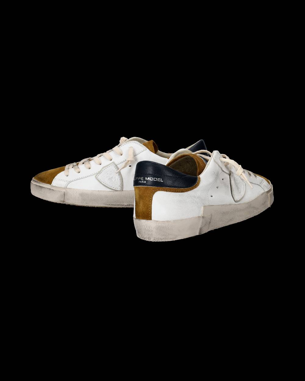 Philippe Model Sneaker basse Paris uomo - bianco e senape Affare Del Giorno