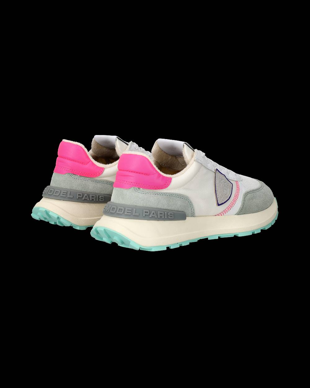 Philippe Model Sneakers Antibes da Donna Bianche e Fucsia in Tessuto Tecnico Sottocosto
