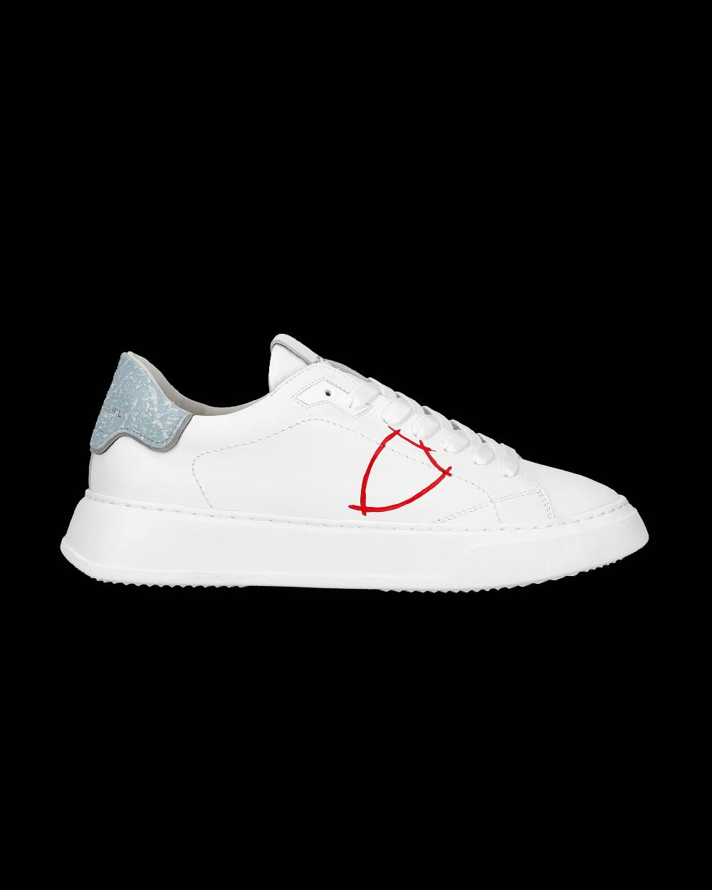 Philippe Model Sneaker bassa Temple uomo - bianco e rosso Presa