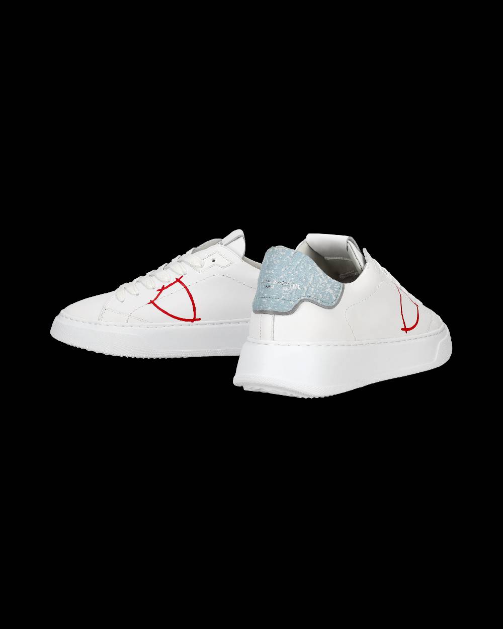Philippe Model Sneaker bassa Temple uomo - bianco e rosso Presa