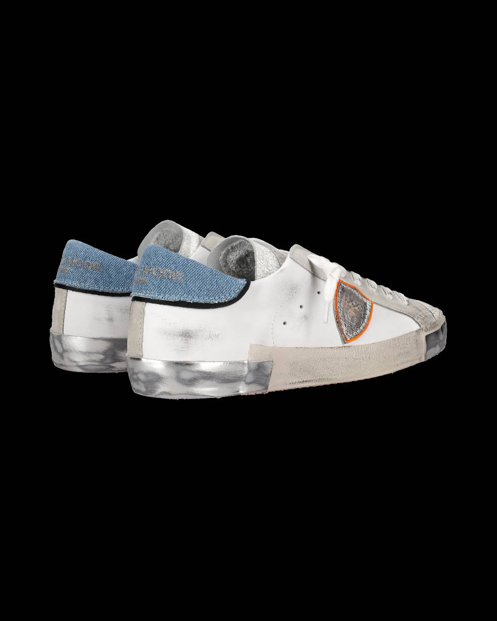 Philippe Model Sneaker basse Prsx uomo - bianco e azzurro Sconto