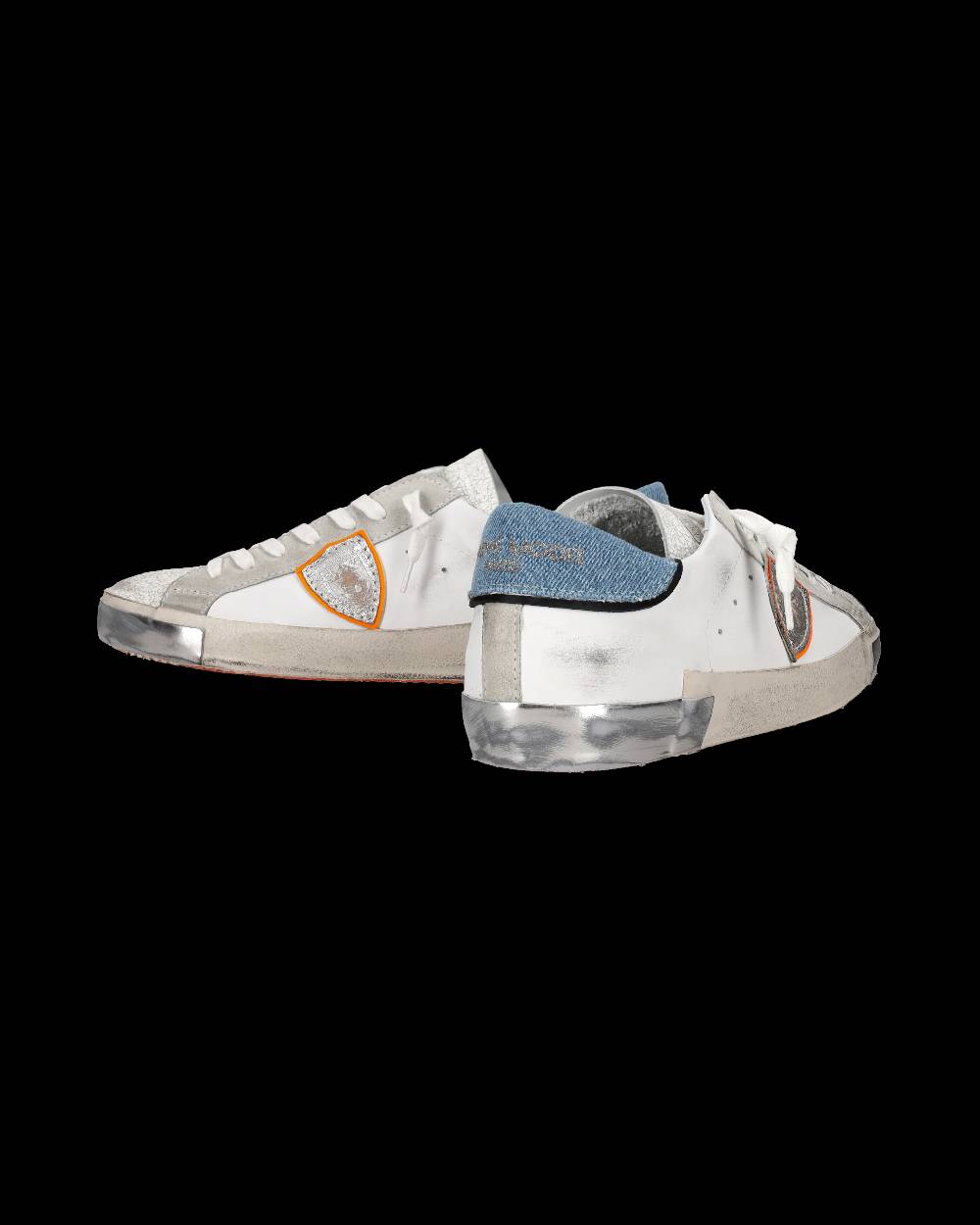 Philippe Model Sneaker basse Prsx uomo - bianco e azzurro Sconto