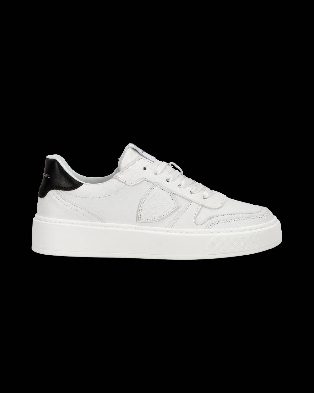 Philippe Model Sneakers Nice da Ragazzi in pelle, Bianco Nero Saldi