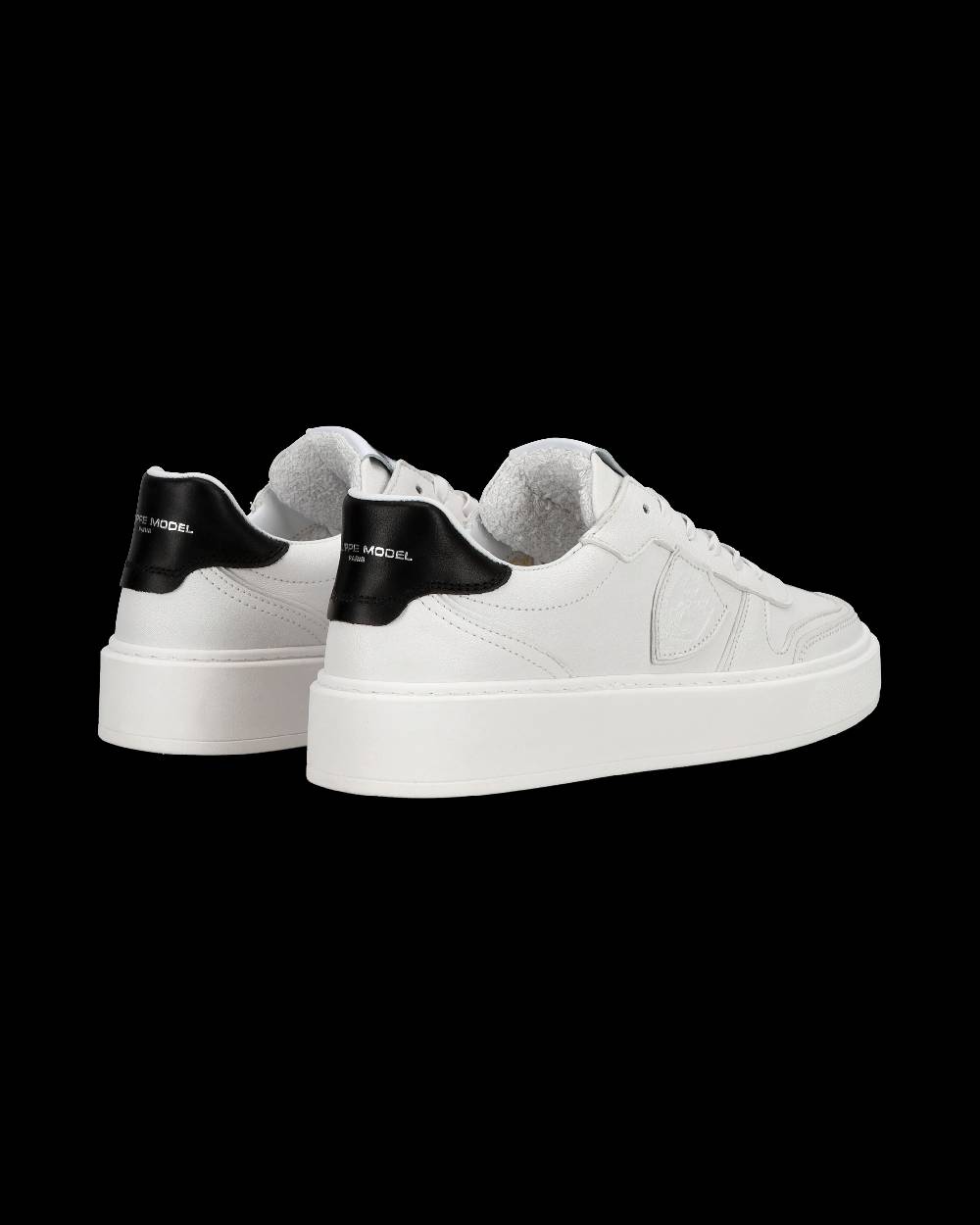 Philippe Model Sneakers Nice da Ragazzi in pelle, Bianco Nero Saldi
