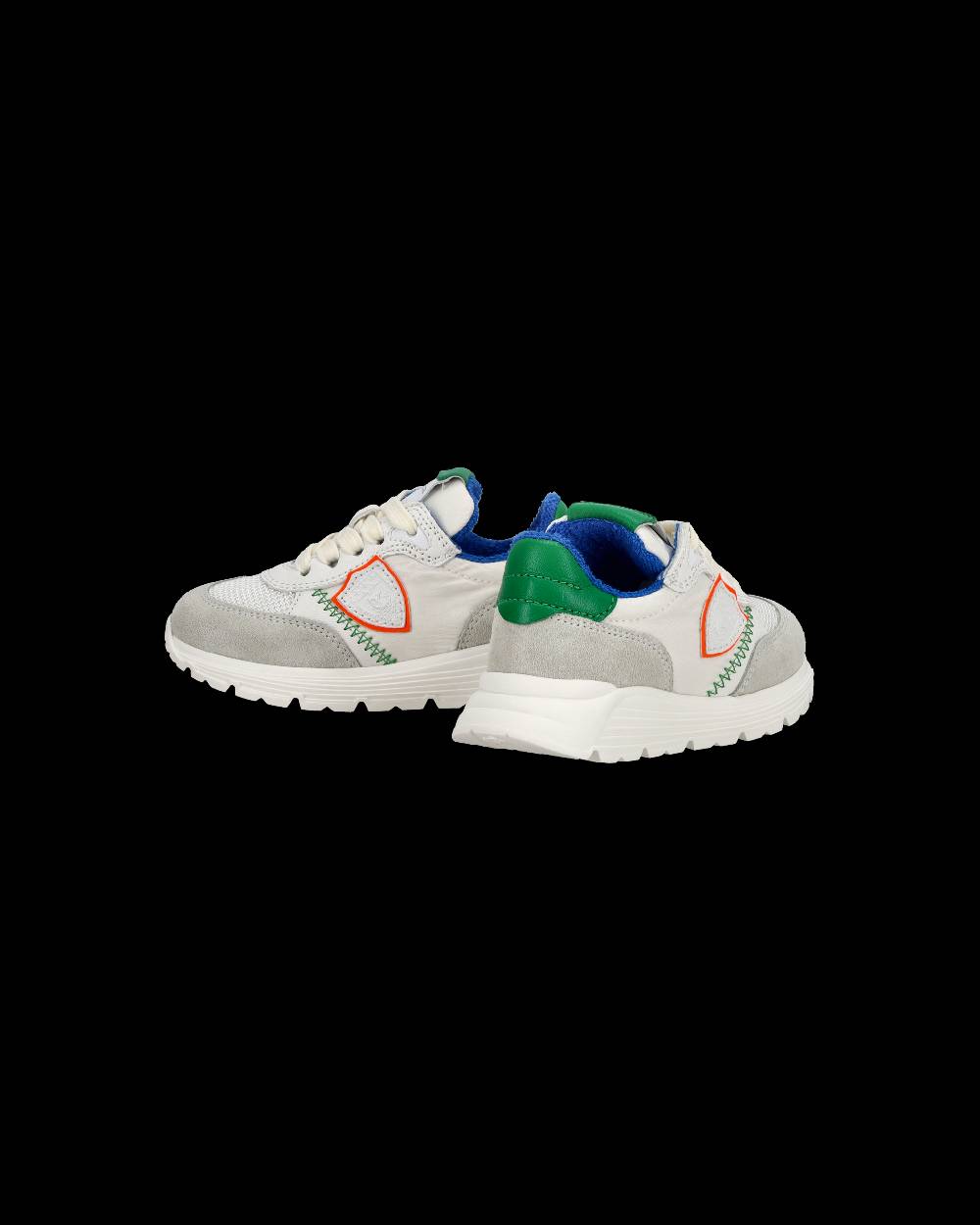 Philippe Model Sneakers basse Antibes Baby in nylon e pelle, Bianco Verde Hotsell