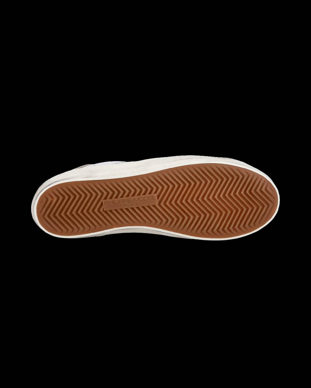 Philippe Model Sneakers basse Paris da Ragazzo in pelle, Bianco Azzurro Vendita Calda
