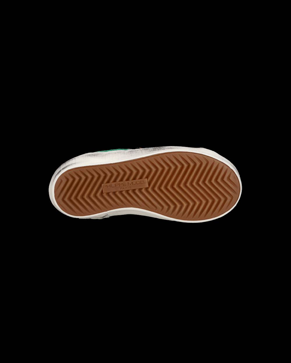 Philippe Model Sneakers basse Paris da Bambino in pelle, Bianco Verde Vendite Flash