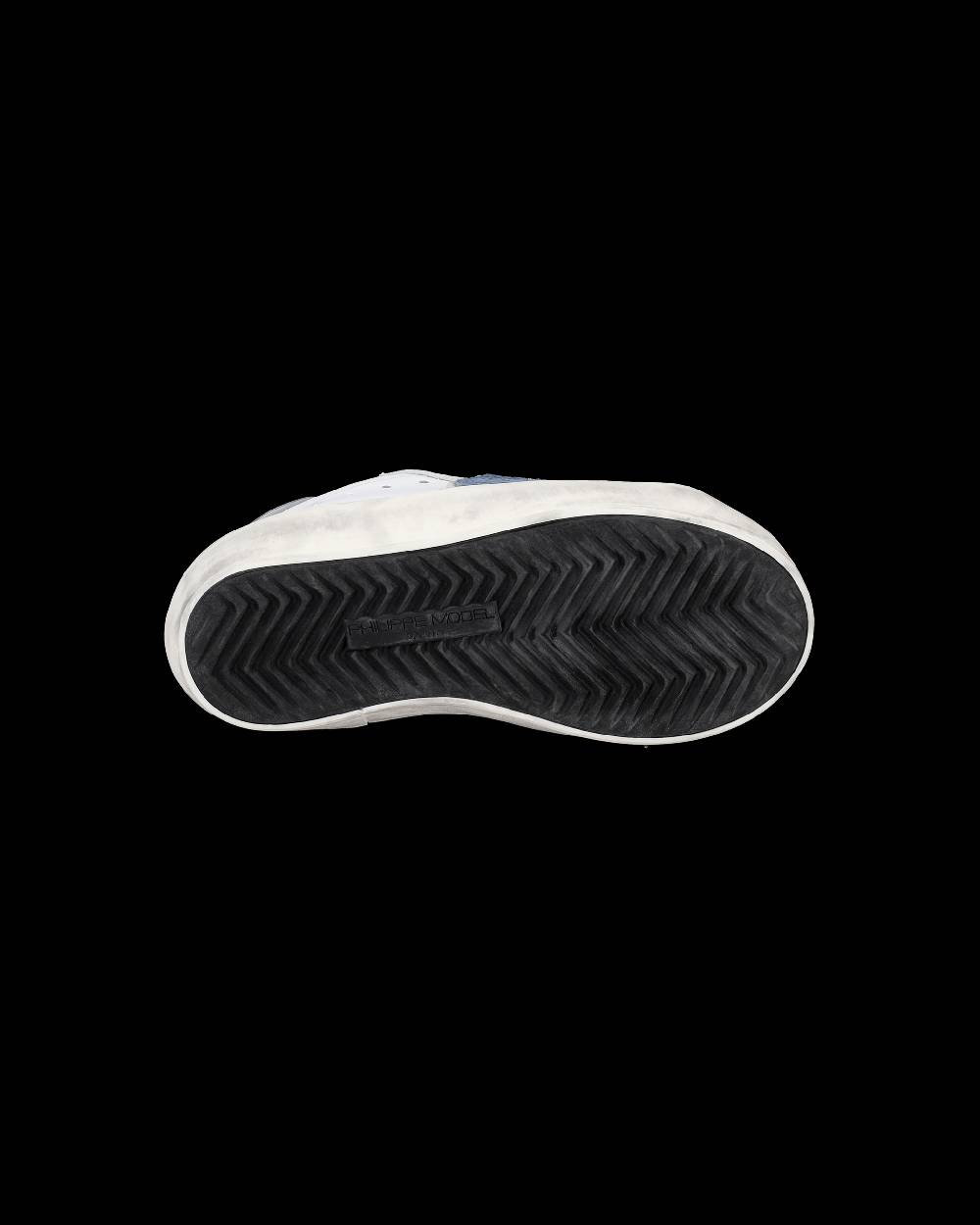 Philippe Model Sneakers da Bambini Prsx basse Bianche e Blu in Pelle Nuova