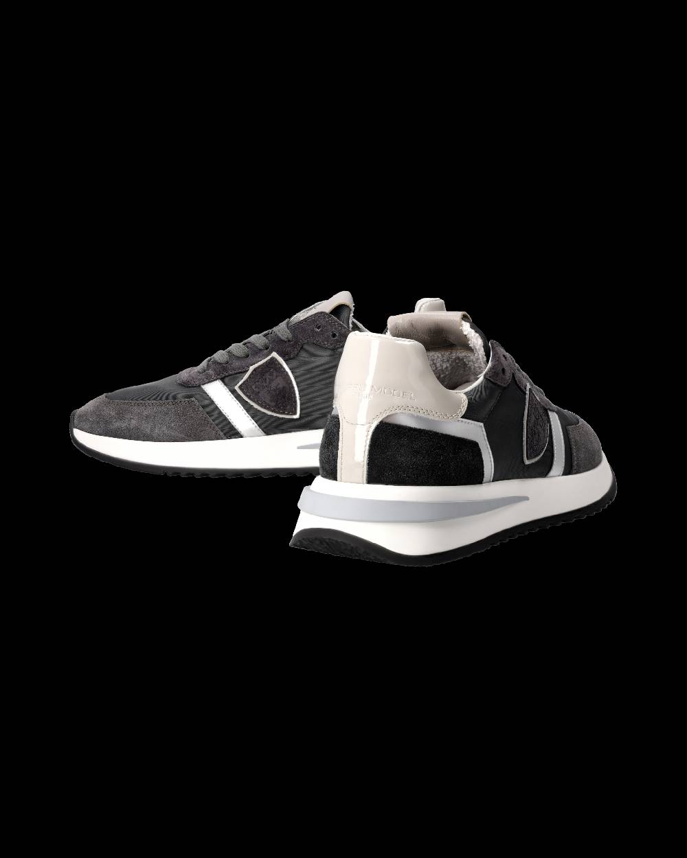 Philippe Model Sneaker Tropez 2.1 Donna, Nero Grigio e Argento Soddisfazione Garantita