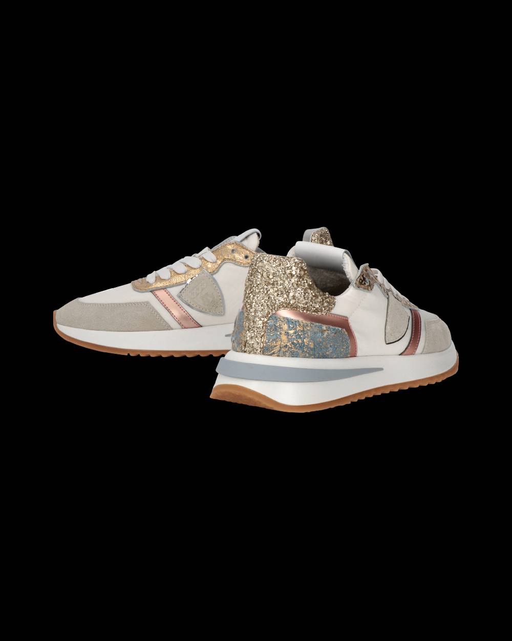 Philippe Model Sneaker Tropez 2.1 Donna, Bianco Oro e Azzurro Acquista Ora