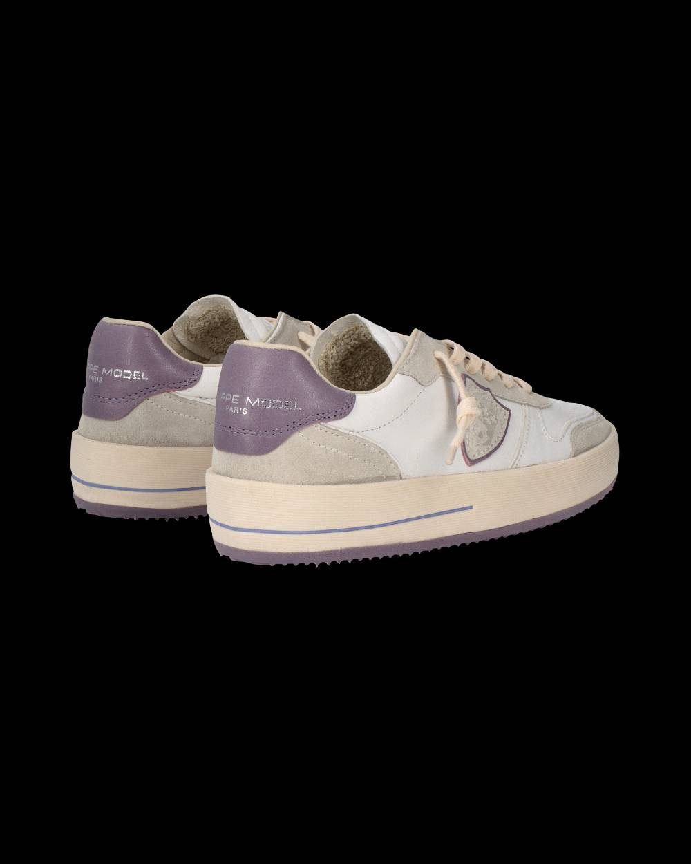Philippe Model Sneaker Nice Donna, Bianco e Lilla Fino Al -60%