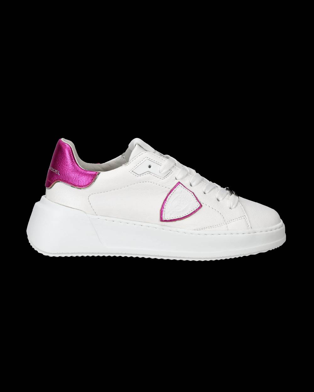 Philippe Model Sneaker basse Tres Temple donna - bianco e fucsia Novità
