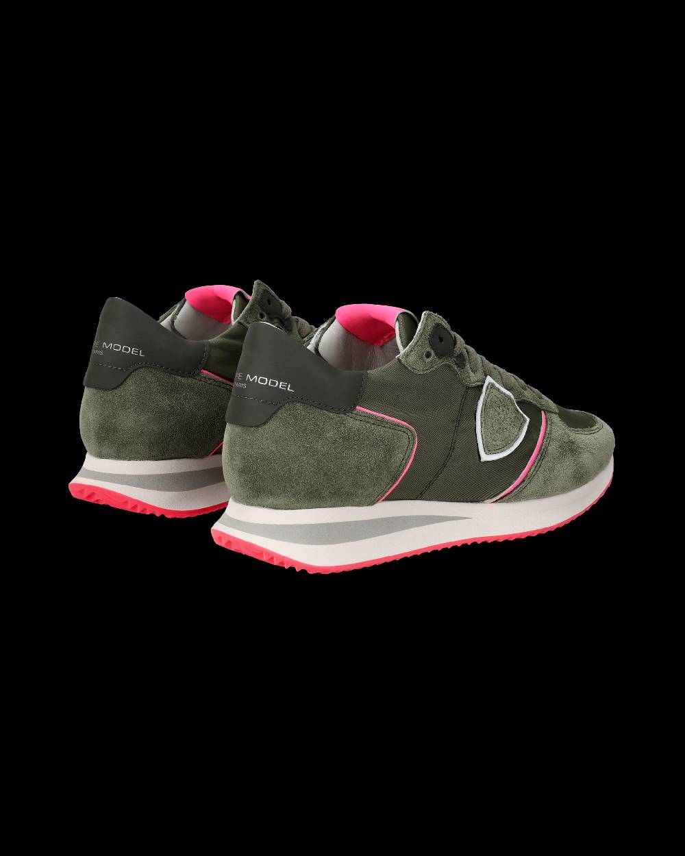 Philippe Model Sneaker basse Trpx donna - verde militare e rosa fluo Presa