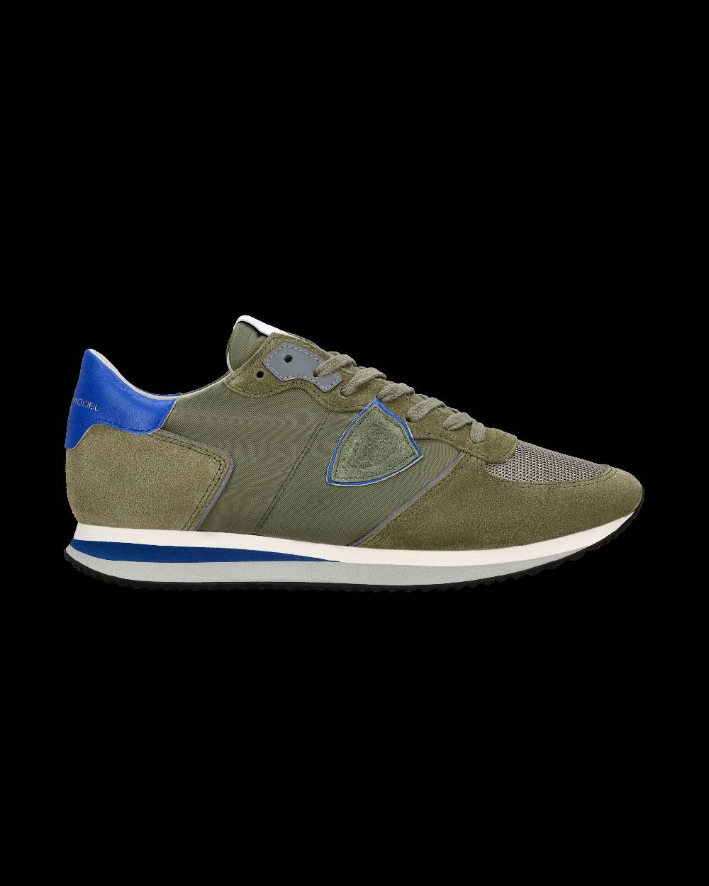 Philippe Model Sneaker casual Trpx da uomo in nylon e pelle - Blu e verde Outlet