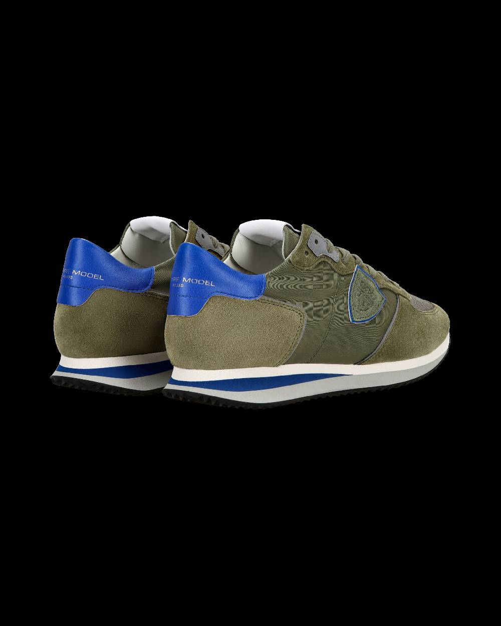 Philippe Model Sneaker casual Trpx da uomo in nylon e pelle - Blu e verde Outlet