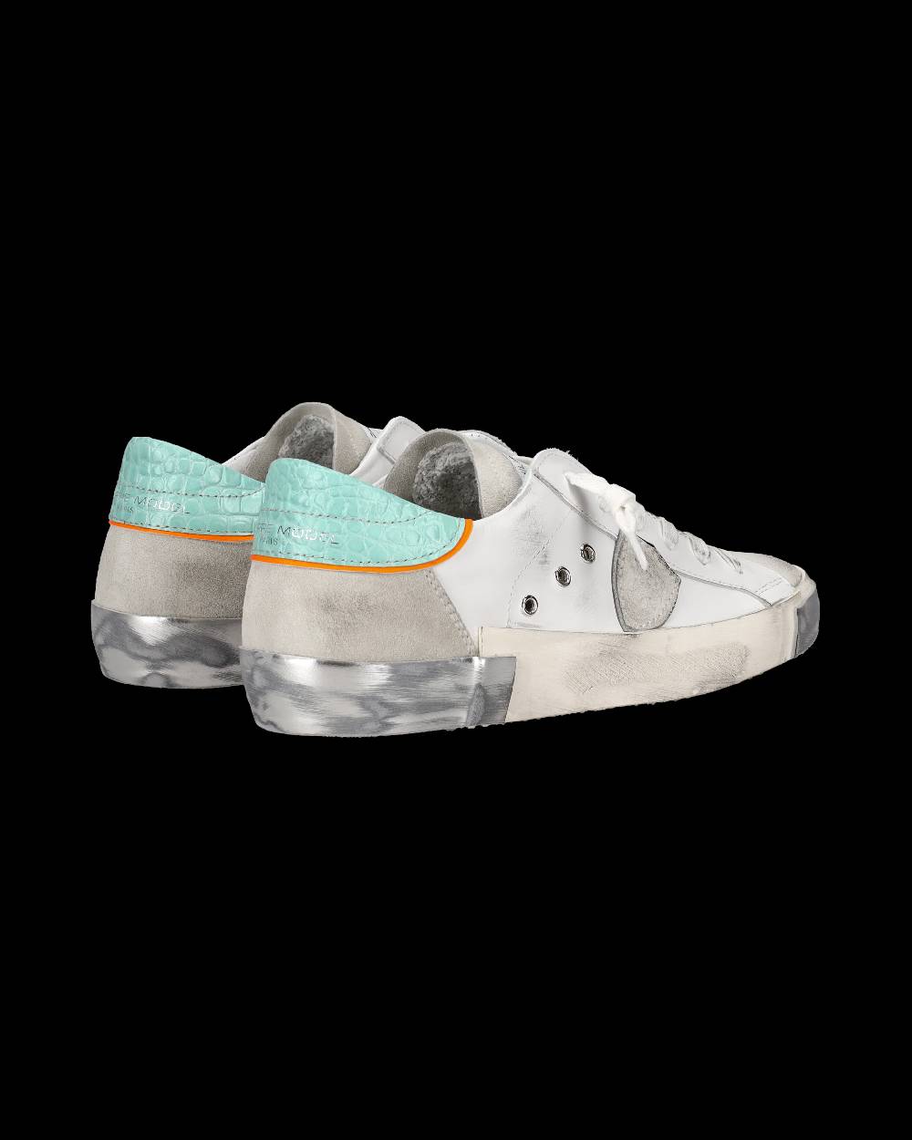 Philippe Model Sneaker bassa PRSX donna - bianco e verde acqua Nuova