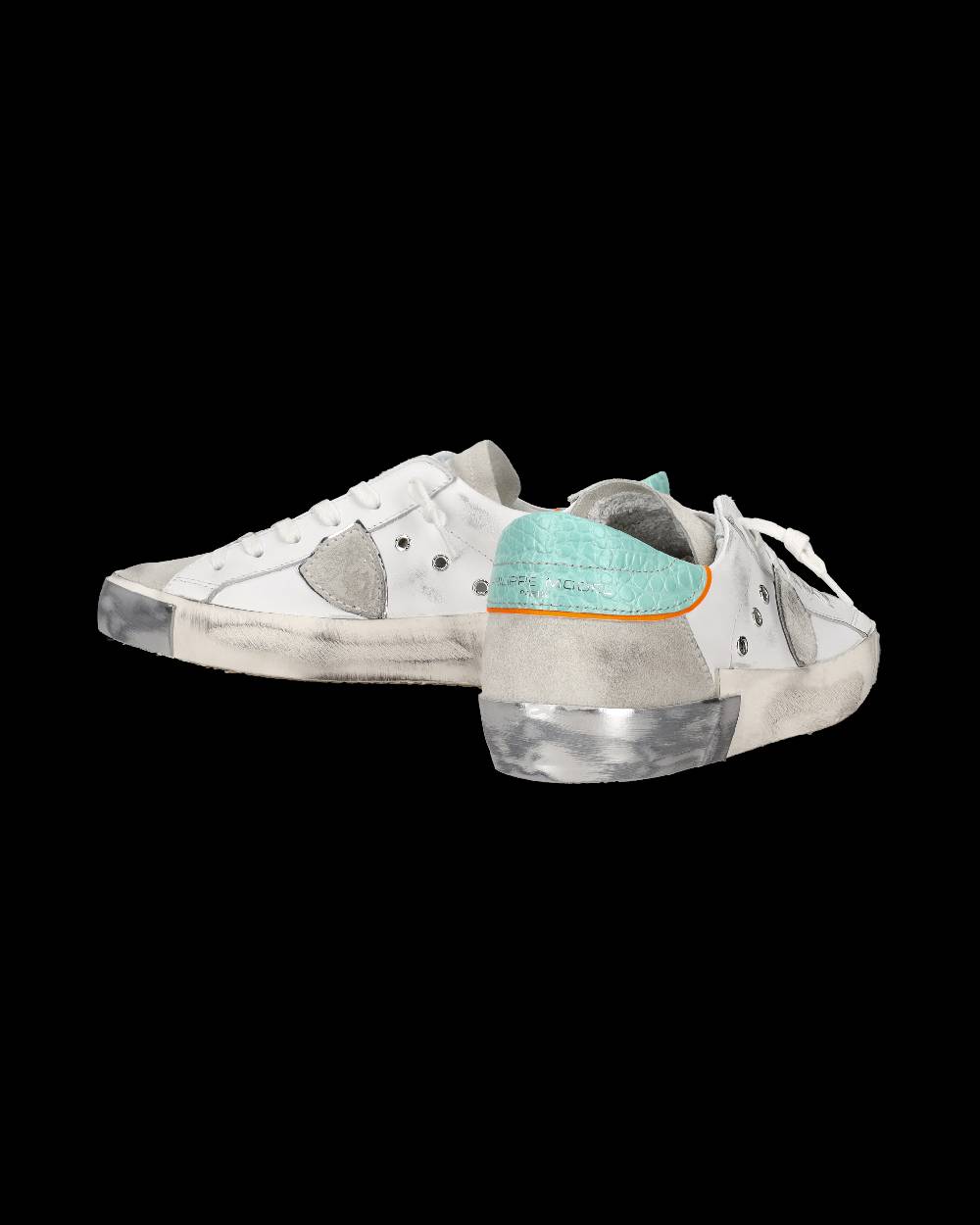Philippe Model Sneaker bassa PRSX donna - bianco e verde acqua Nuova