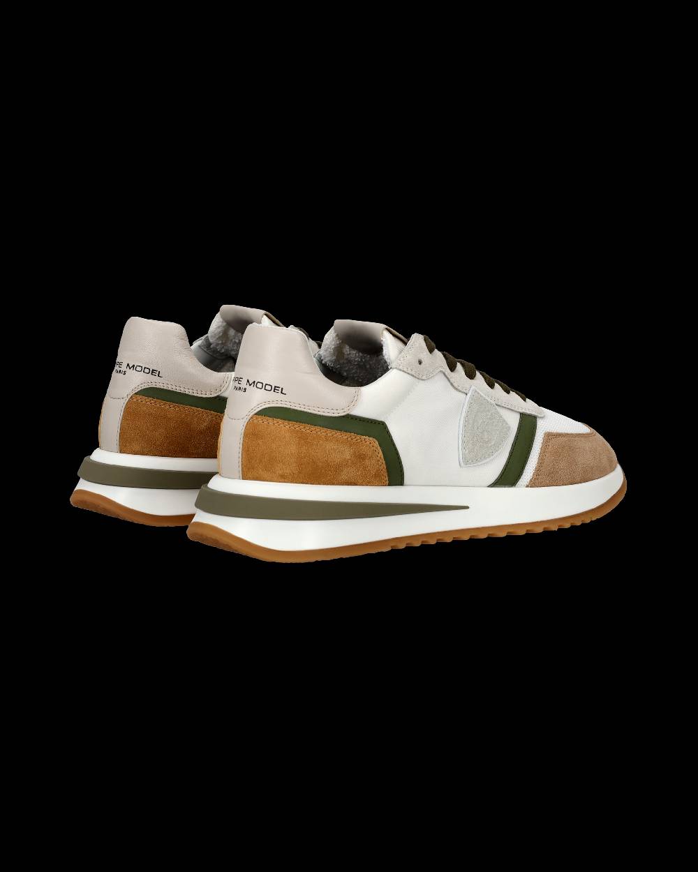 Philippe Model Sneakers Tropez 2.1 da Uomo Bianche e Verdi in Tessuto Tecnico In Linea