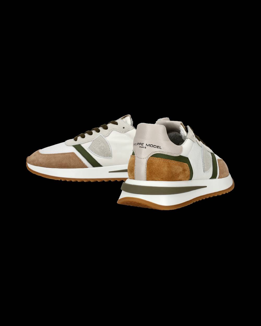 Philippe Model Sneakers Tropez 2.1 da Uomo Bianche e Verdi in Tessuto Tecnico In Linea