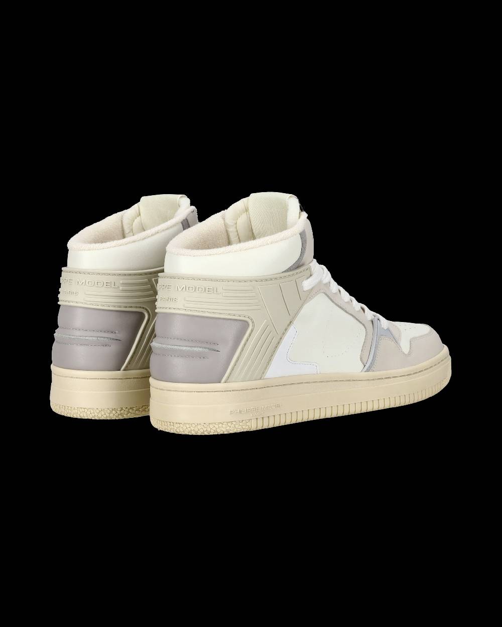 Philippe Model Sneaker streetwear La Grande da uomo in pelle - Grigio e burro Promozione
