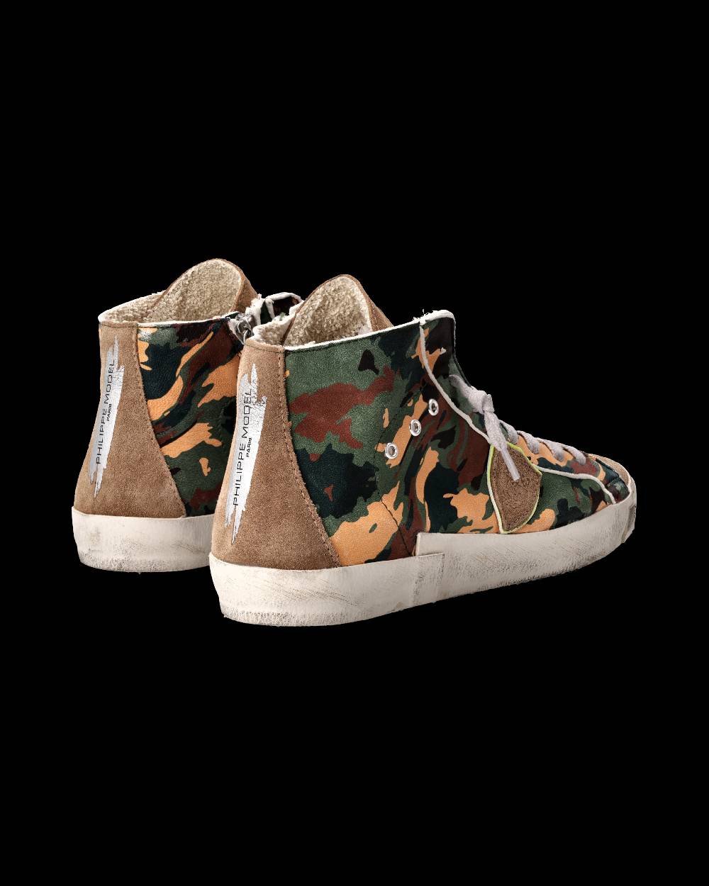 Philippe Model Sneaker Prsx Uomo, Verde e Beige Promozione Limitata