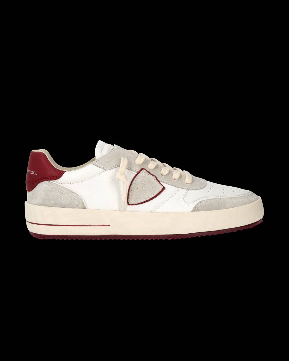 Philippe Model Sneaker Nice Uomo, Bianco e Bordeaux Outlet