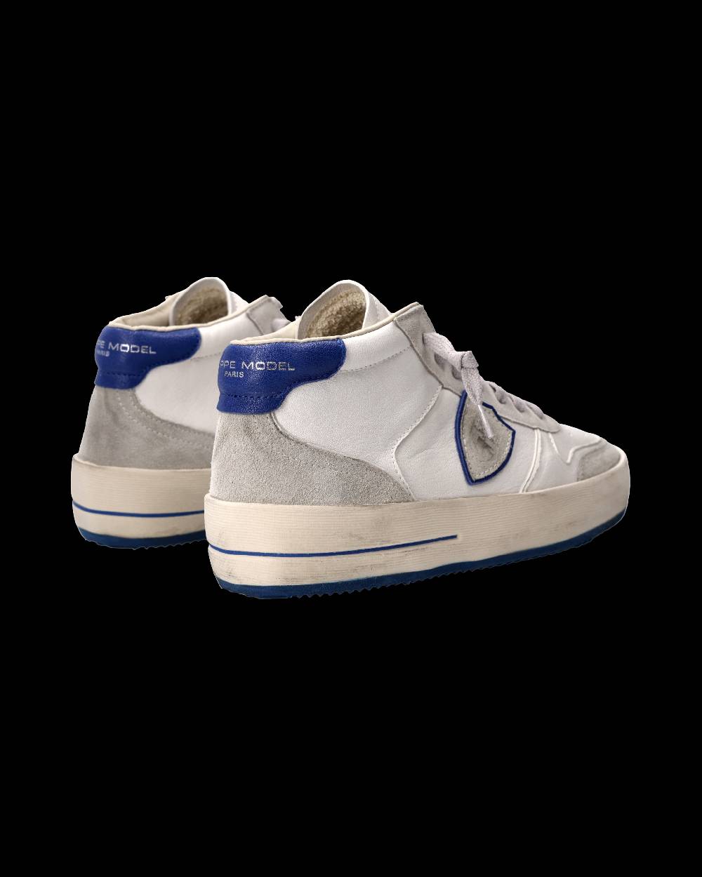 Philippe Model Sneaker Nice Uomo, Bianco e Blu In Vendita