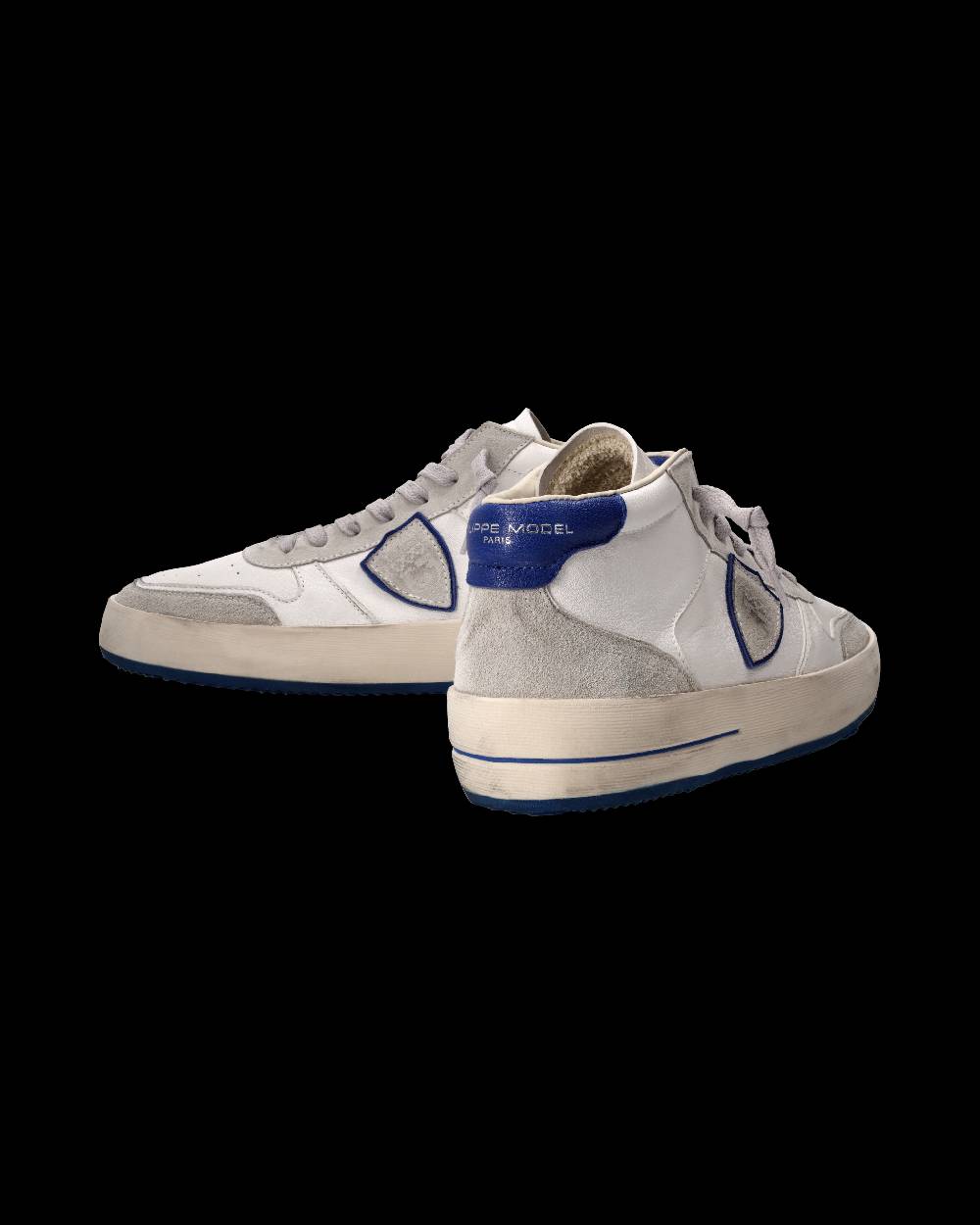 Philippe Model Sneaker Nice Uomo, Bianco e Blu In Vendita