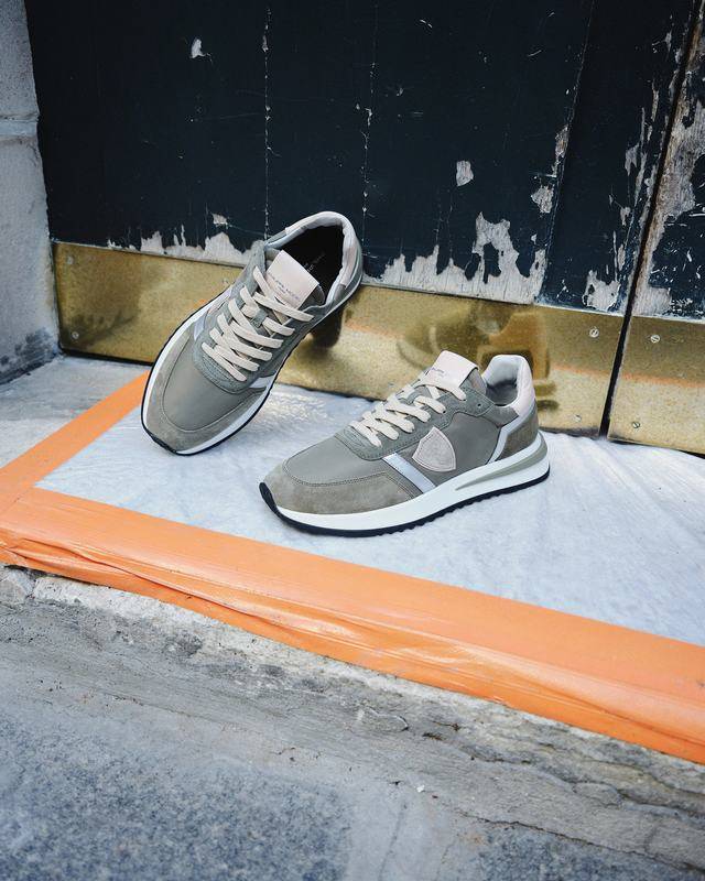 Philippe Model Sneaker basse Tropez 2.1 donna - verde militare e rosa Nuovo